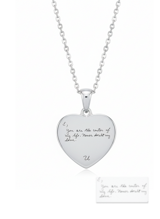 Custom Outline Heart Necklace