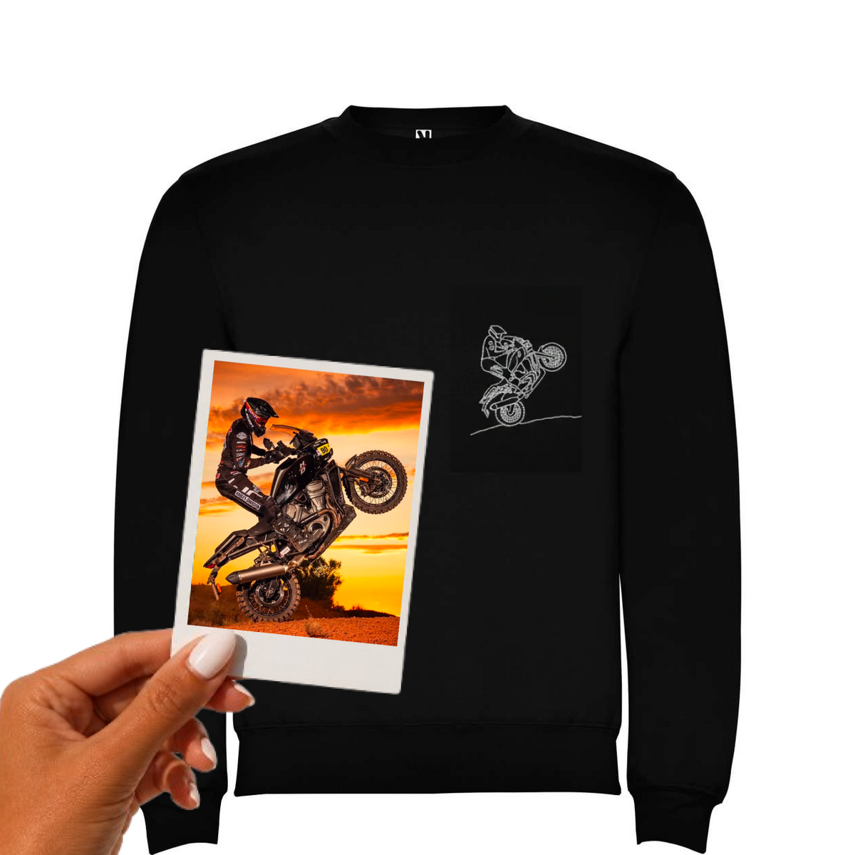 Cars / Bikes Custom Outline Embroidered Sweater
