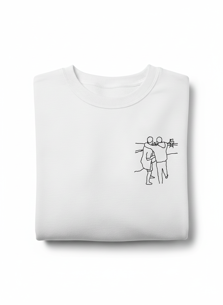 Custom Outline Embroidered Sweater