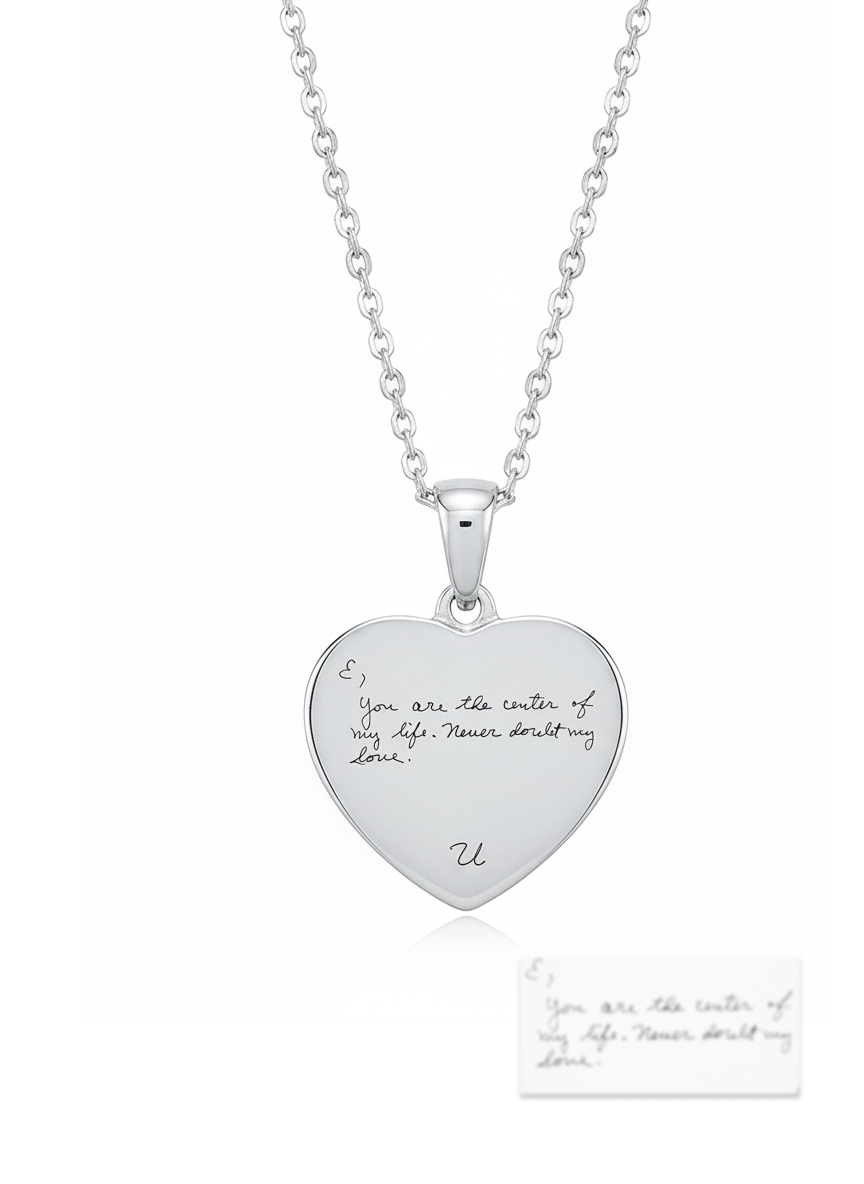 Custom Outline Heart Necklace