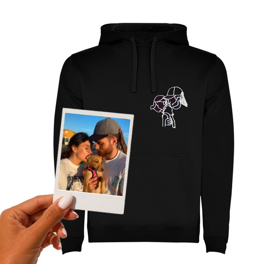 Custom Outline Embroidered Hoodie