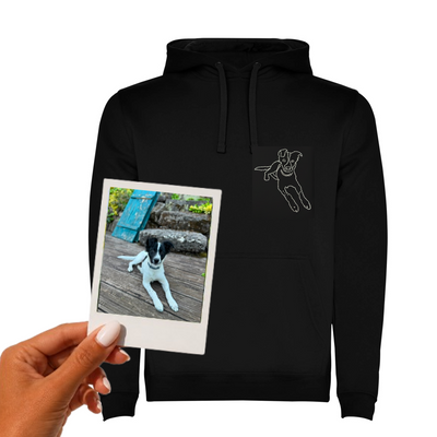 Pets Custom Outline Embroidered Hoodie