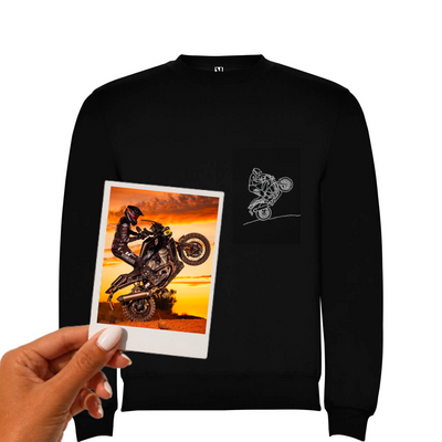 Cars / Bikes Custom Outline Embroidered Sweater